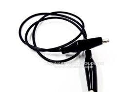 Black Crocodile Clip with Wire 50cm 2pcs