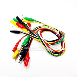 Crocodile Clip with Wire 50cm Set 10pcs