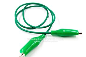 Green Crocodile Clip with Wire 50cm 2pcs