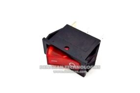 Rocker Switch With Red Indicator Light 3 Terminal Pins