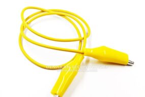 Yellow Crocodile Clip with Wire 50cm 2pcs